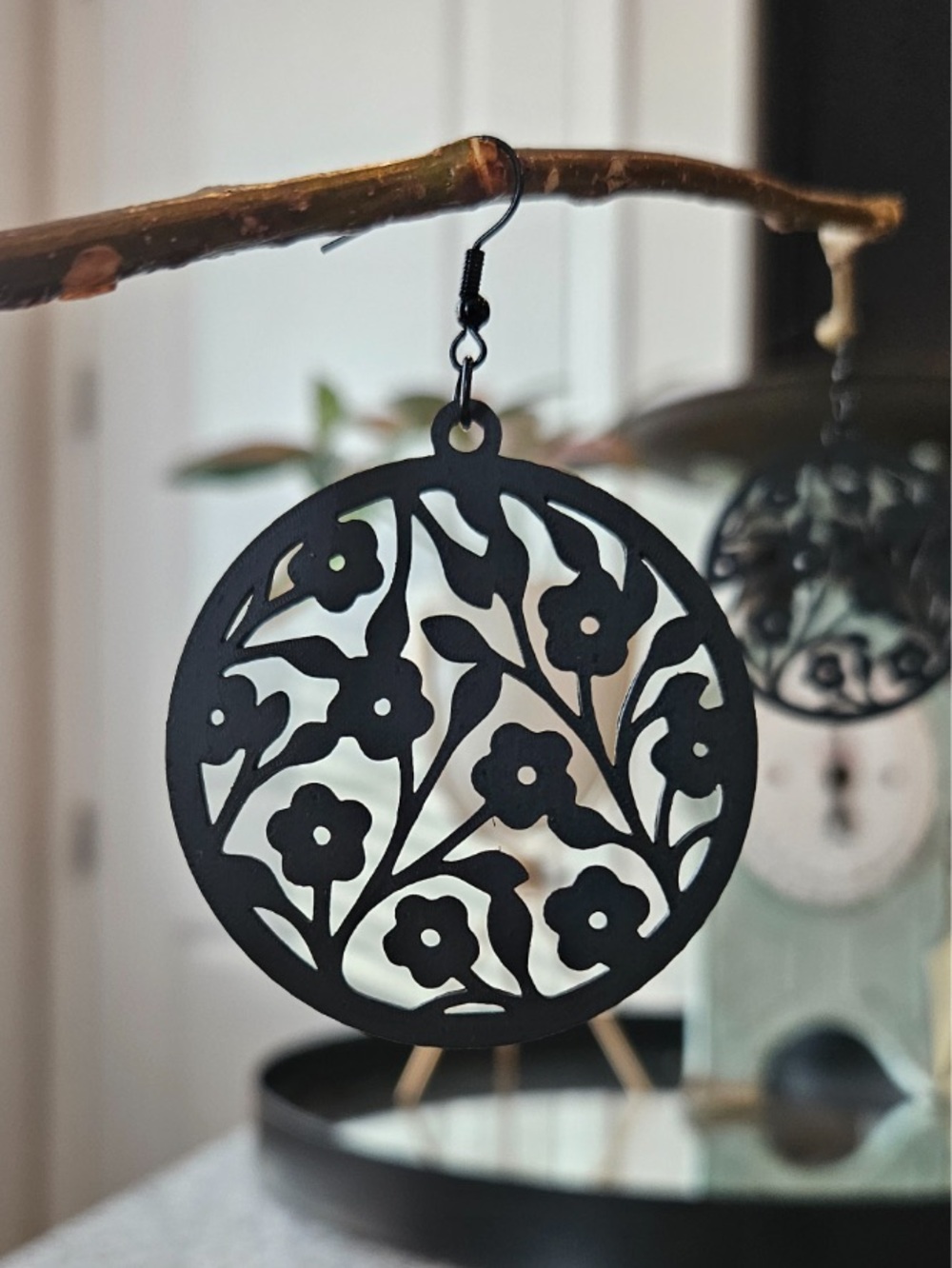 Large Round Flower Earrings